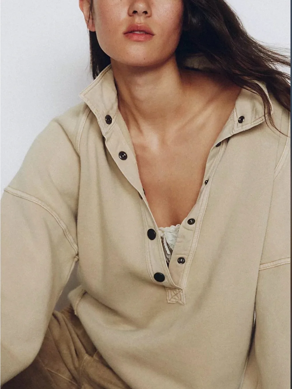 Anthropologie Pilcro Knit Project Canyon Henley Top